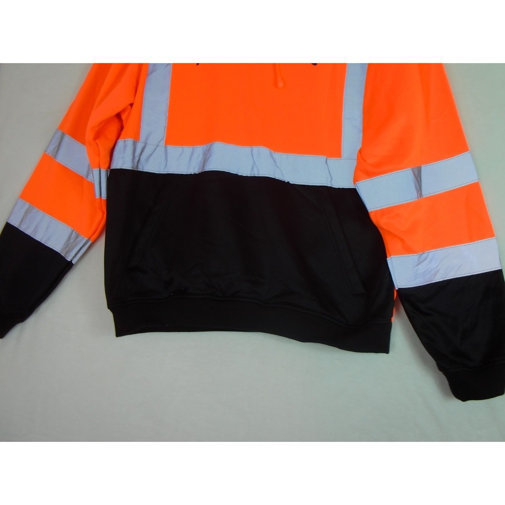 Kishigo High Visibility Hooded Sweatshirt Class 3 Safety Hoodie Orange Size L - Picture 12 of 12